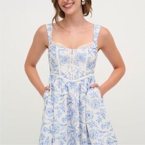 For Love and Lemons Floral Mini Dress